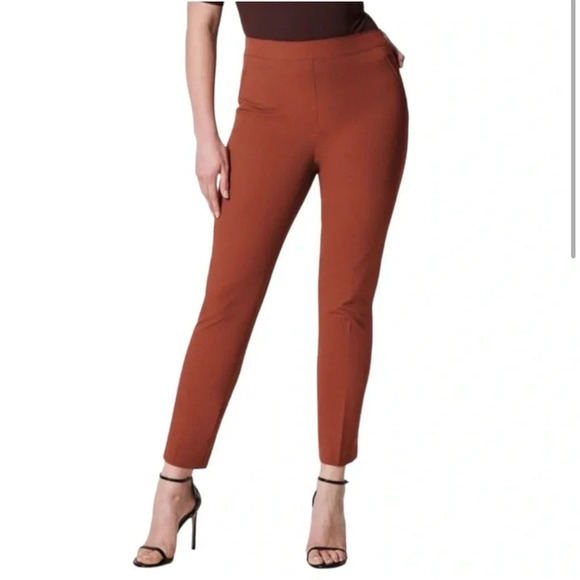 SPANX On The Go Ankle Slim Straight Leg Pant in Bronze Glow SMALL NWT FALL - Picture 1 of 9